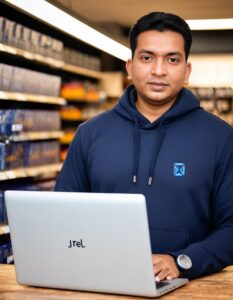 A Man Using Accounting Software Free